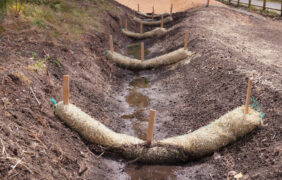 Land,Drainage,Works.,The,Use,Of,Straw,Wattles.